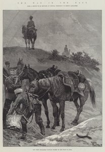 De oorlog in het oosten, de eerste Bulgaarse buitenpost op de weg naar Nish